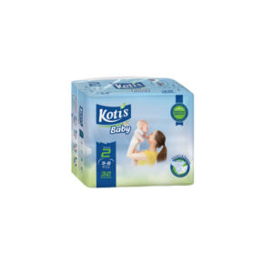 COUCHES BÉBÉ KOTIS BABY TAILLE 2 (3 – 6 KG) 32 PIÈCES
