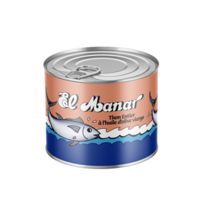 THON ENTIER A L'HUILE D'OLIVE EL MANAR 400G