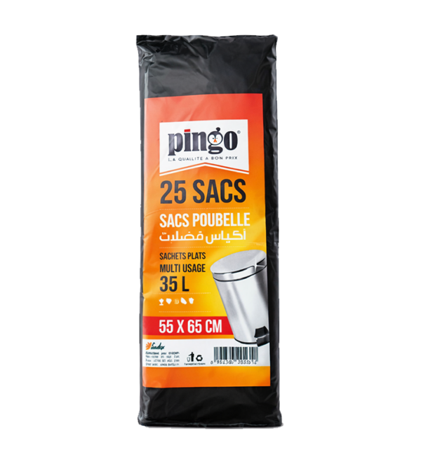 25 SACS POUBELLE 35L 55*65CM PINGO