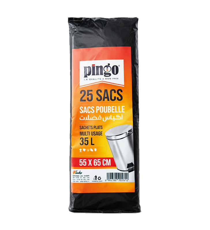 25 SACS POUBELLE 35L 55*65CM PINGO