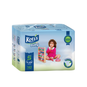 COUCHES BÉBÉ KOTIS BABY TAILLE 5 (11 – 25 KG) JUMBO 40 PIÈCES
