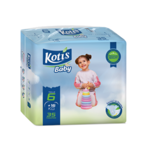 Couches Bébé Kotis Baby Taille 6 (+16 kg) Jumbo 35 pièces