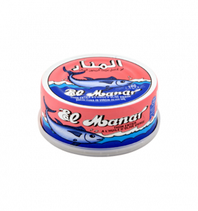 THON ENTIER A L’HUILE D’OLIVE EL MANAR 160G