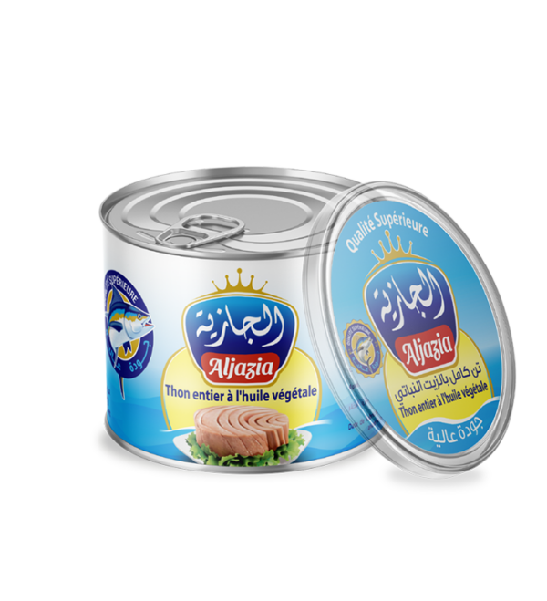 THON ENTIER À L’HUILE VÉGÉTALE ALJAZIA 400G HV