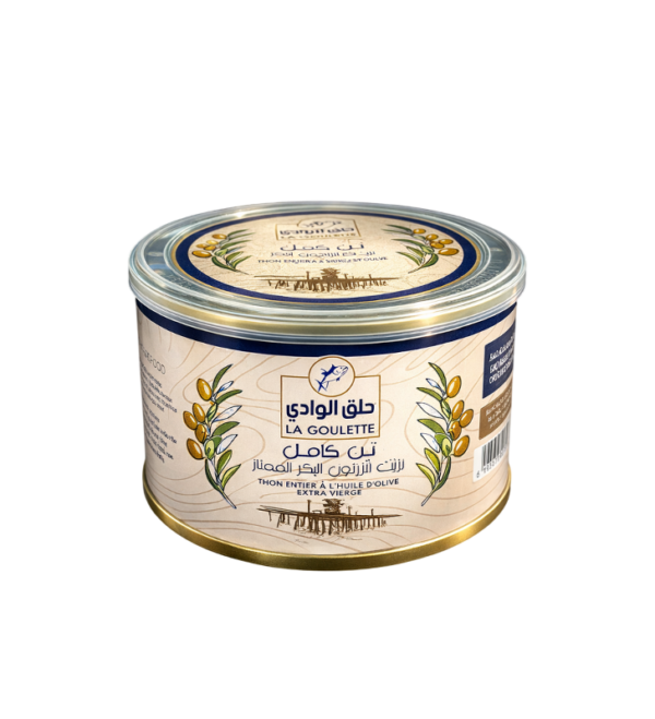 THON ENTIER À L'HUILE D'OLIVE EXTRA VIERGE LA GOULETTE 400G