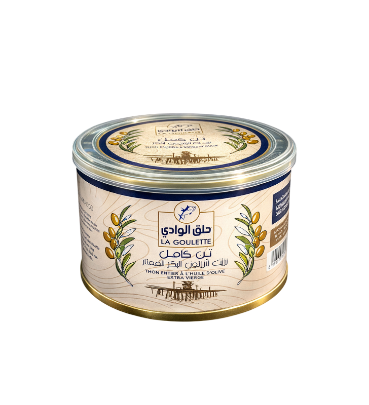 THON ENTIER À L'HUILE D'OLIVE EXTRA VIERGE LA GOULETTE 400G